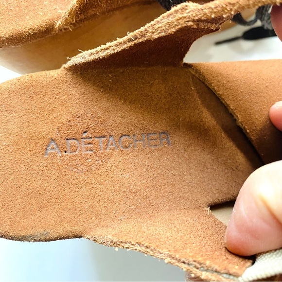 A Detacher Etta suede lace up clog platforms - Picture 8 of 10